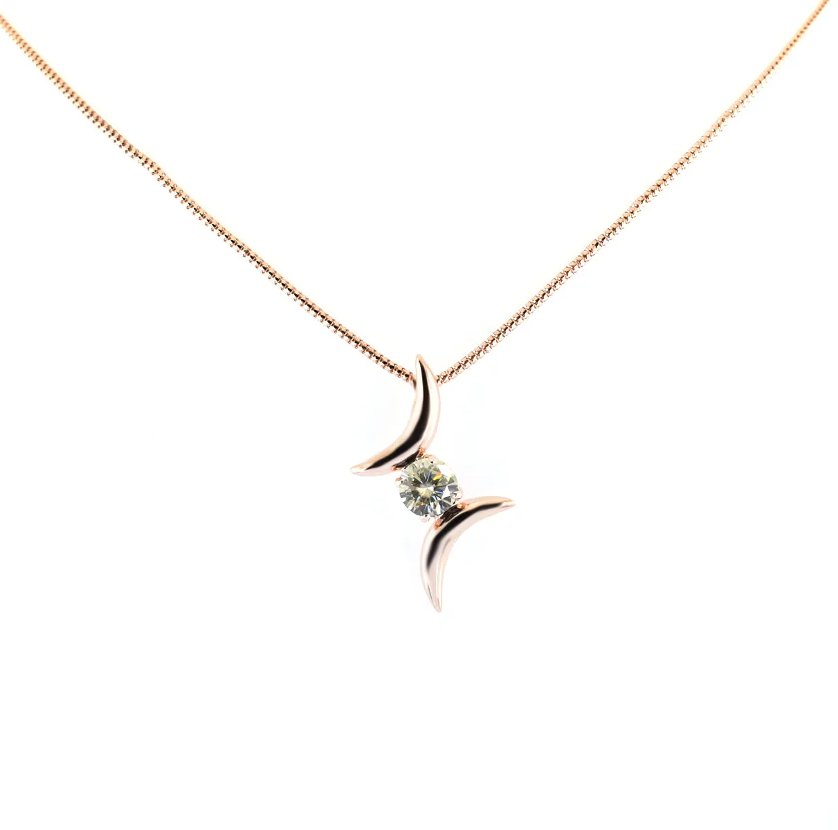 0.70 Ct AAA Certified Stylish Off-White Diamond Solitaire Pendant