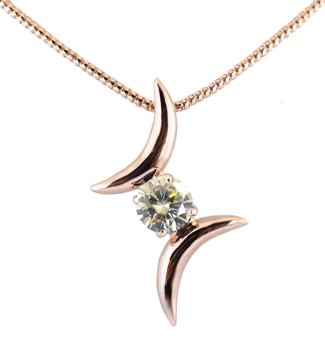 0.70 Ct AAA Certified Stylish Off-White Diamond Solitaire Pendant