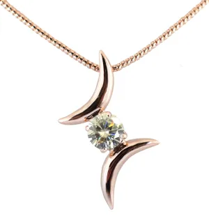 0.70 Ct AAA Certified Stylish Off-White Diamond Solitaire Pendant