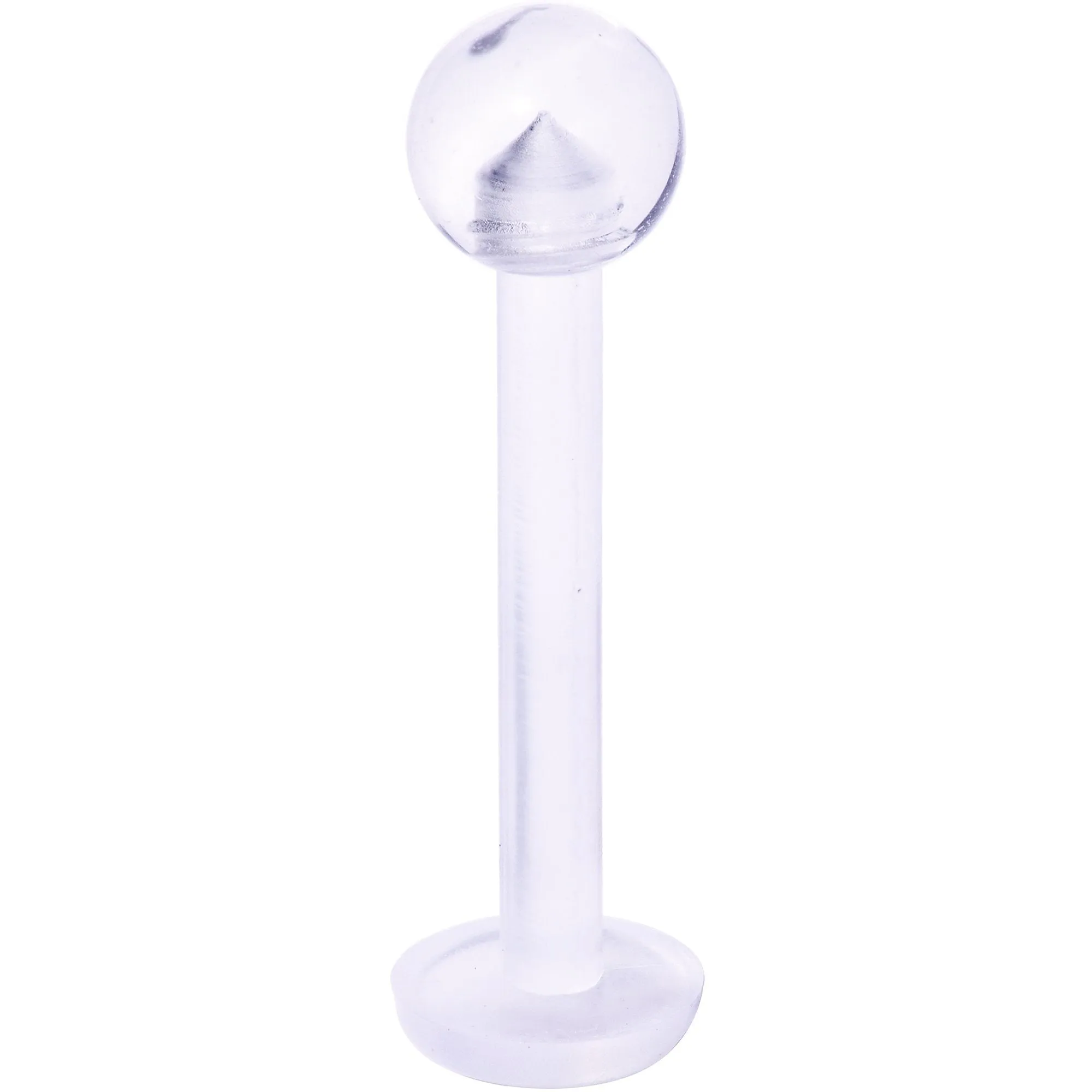 14 Gauge 1/2 Clear Flexible Bioplast Straight Barbell Retainer