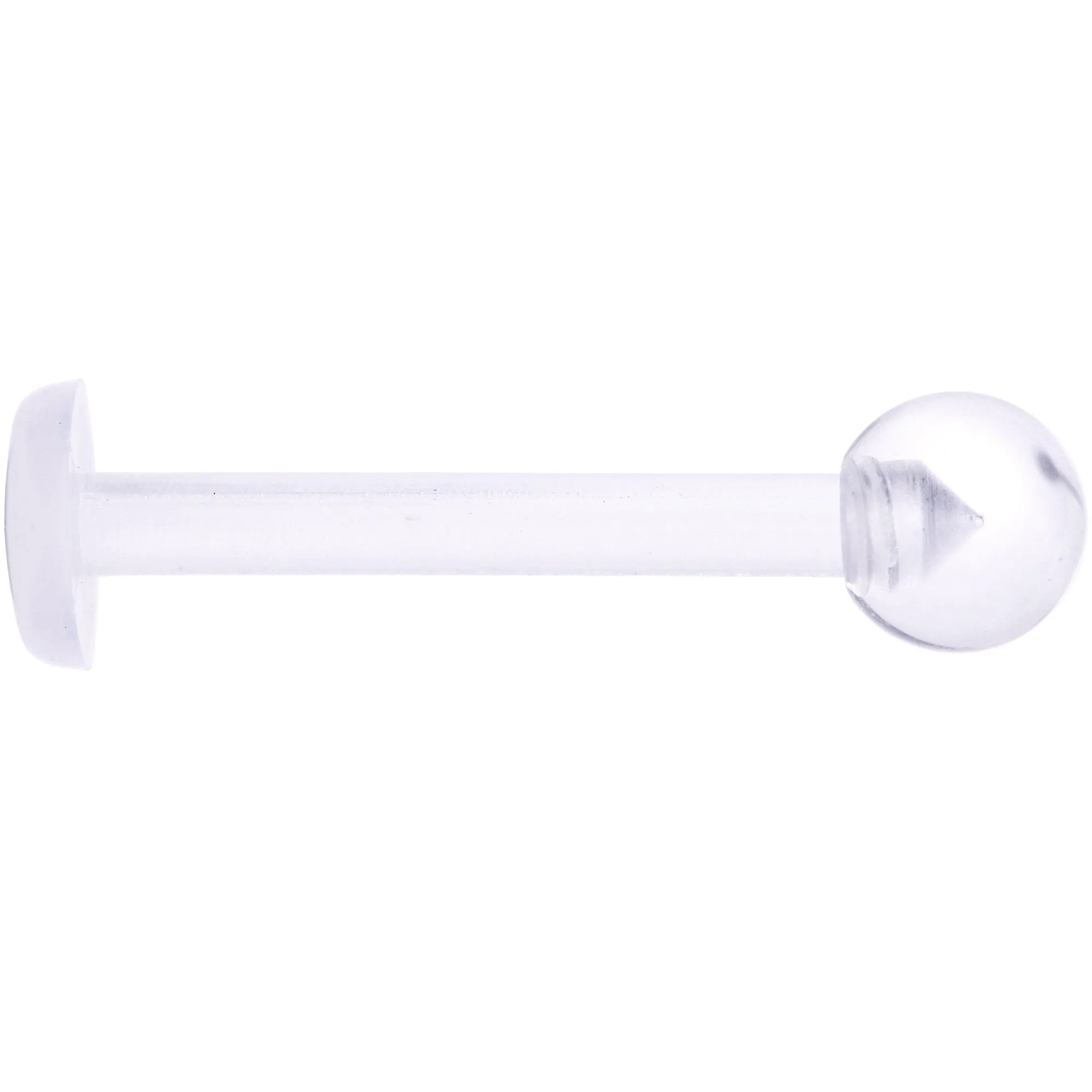 14 Gauge 1/2 Clear Flexible Bioplast Straight Barbell Retainer