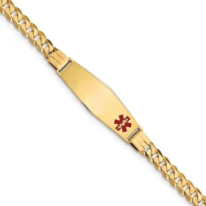 14K Yellow Gold Curb Link Medical ID Bracelet