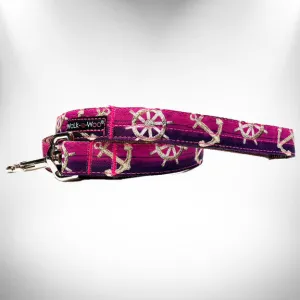 Anchors Away Magenta Dog Leash