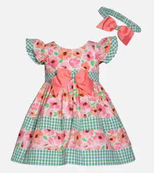Aria Floral Party Dress with Headband
