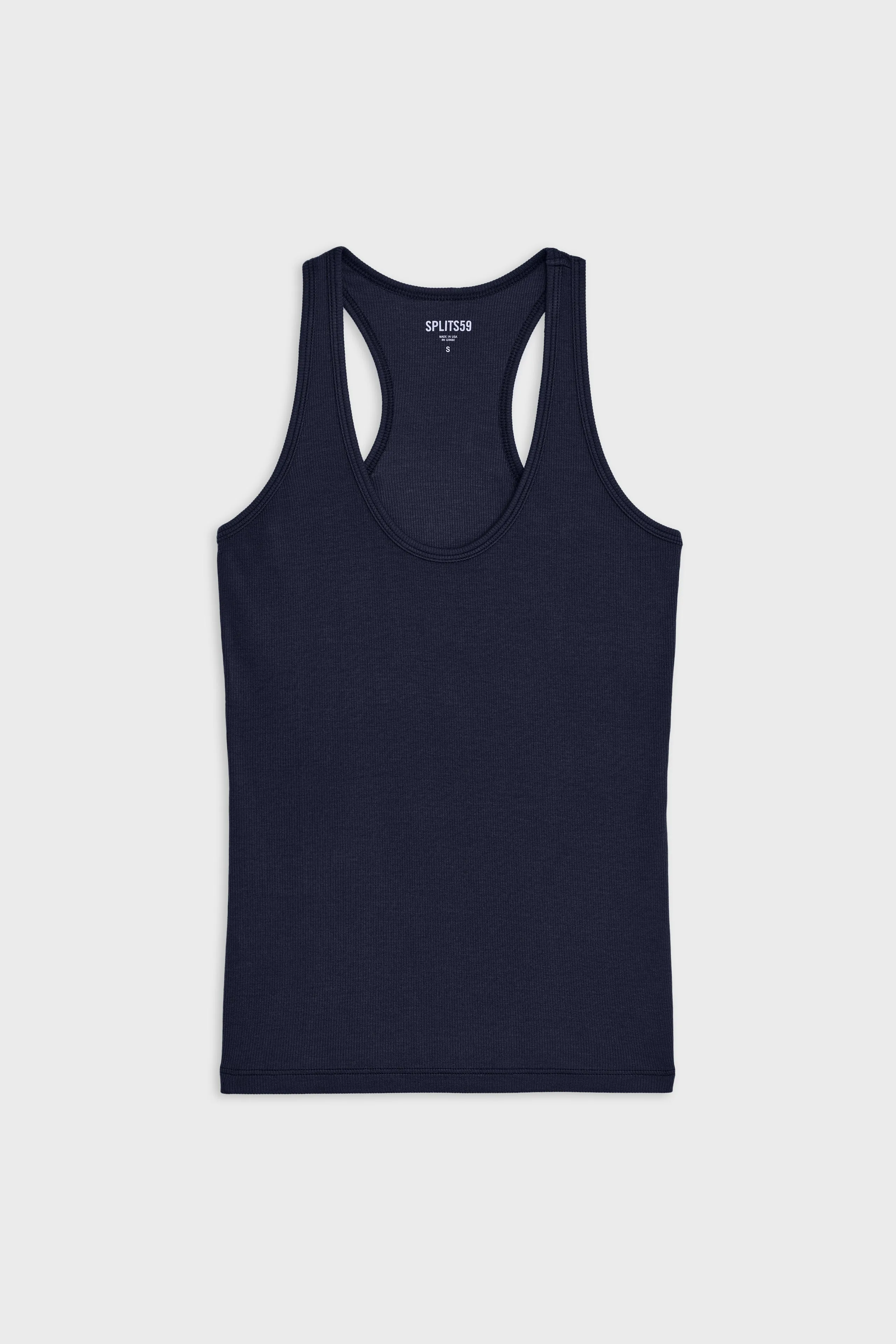 Ashby Rib Crop - Indigo