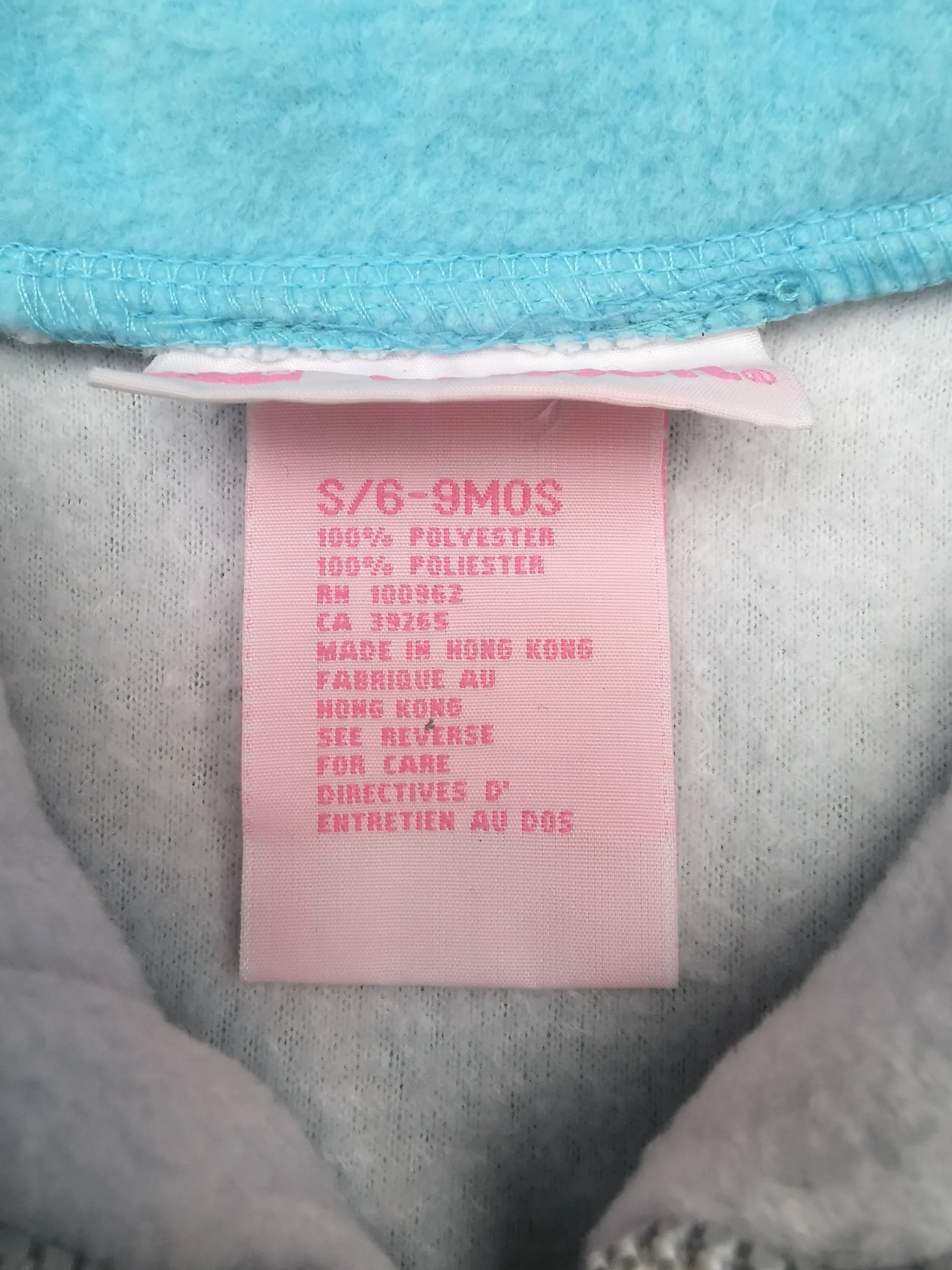 BABY GIRL SIZE 6/9 MONTHS - WILSON, Soft Fleece Pullover Hoodie NWT B28