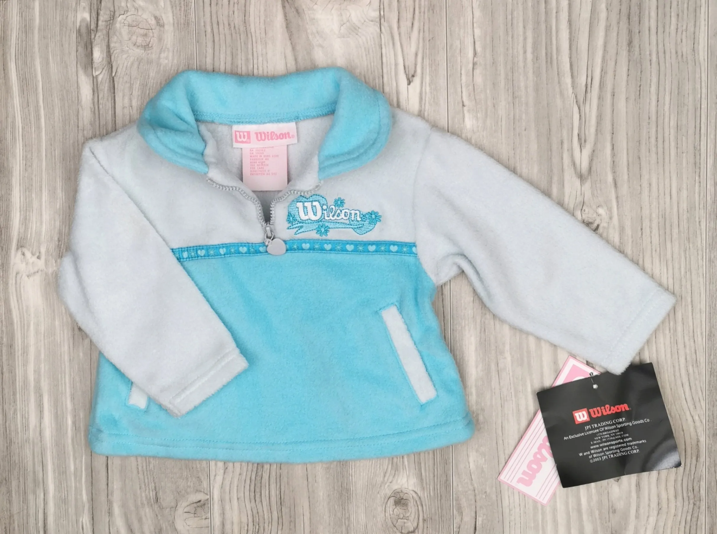 BABY GIRL SIZE 6/9 MONTHS - WILSON, Soft Fleece Pullover Hoodie NWT B28