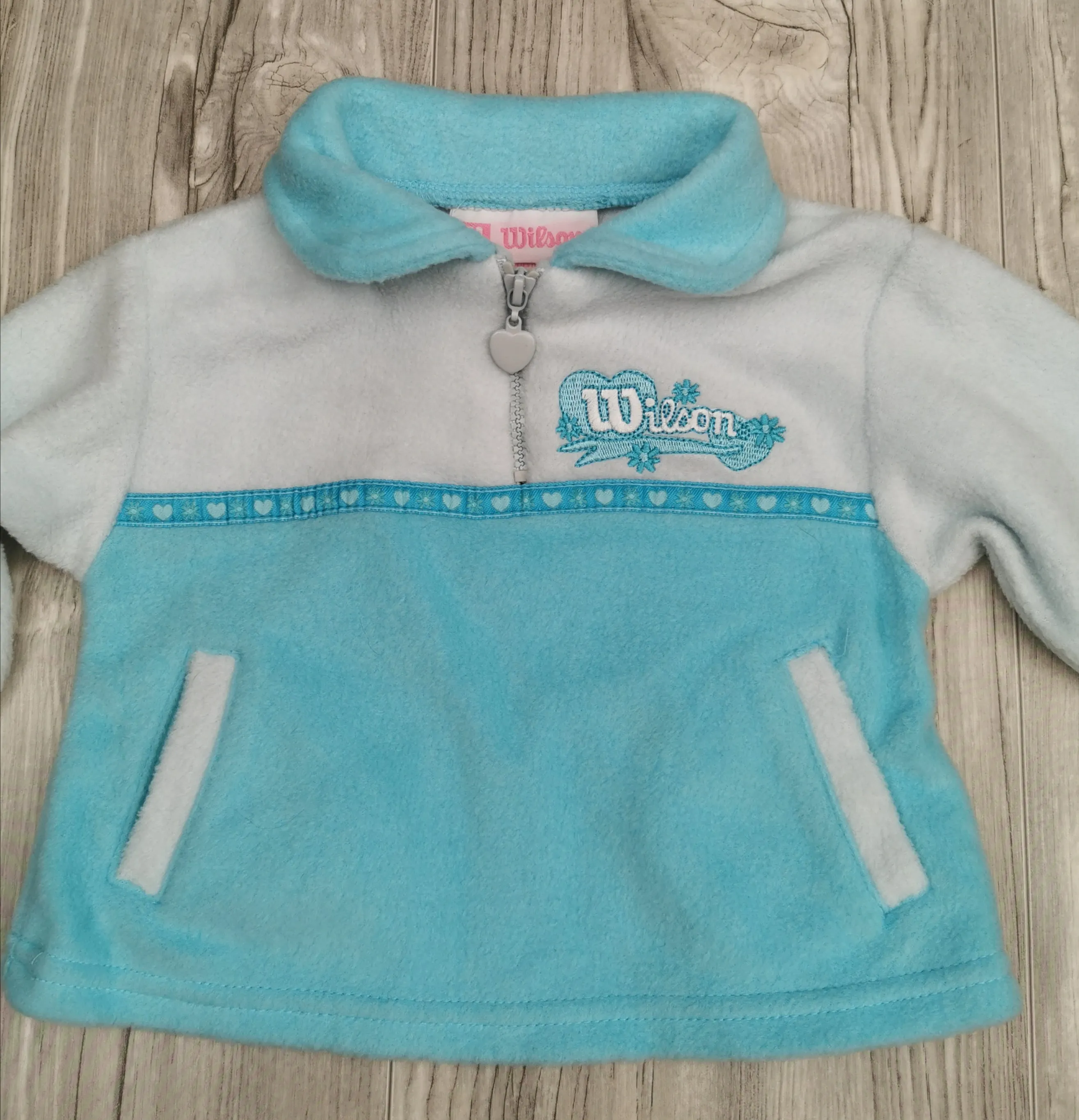 BABY GIRL SIZE 6/9 MONTHS - WILSON, Soft Fleece Pullover Hoodie NWT B28