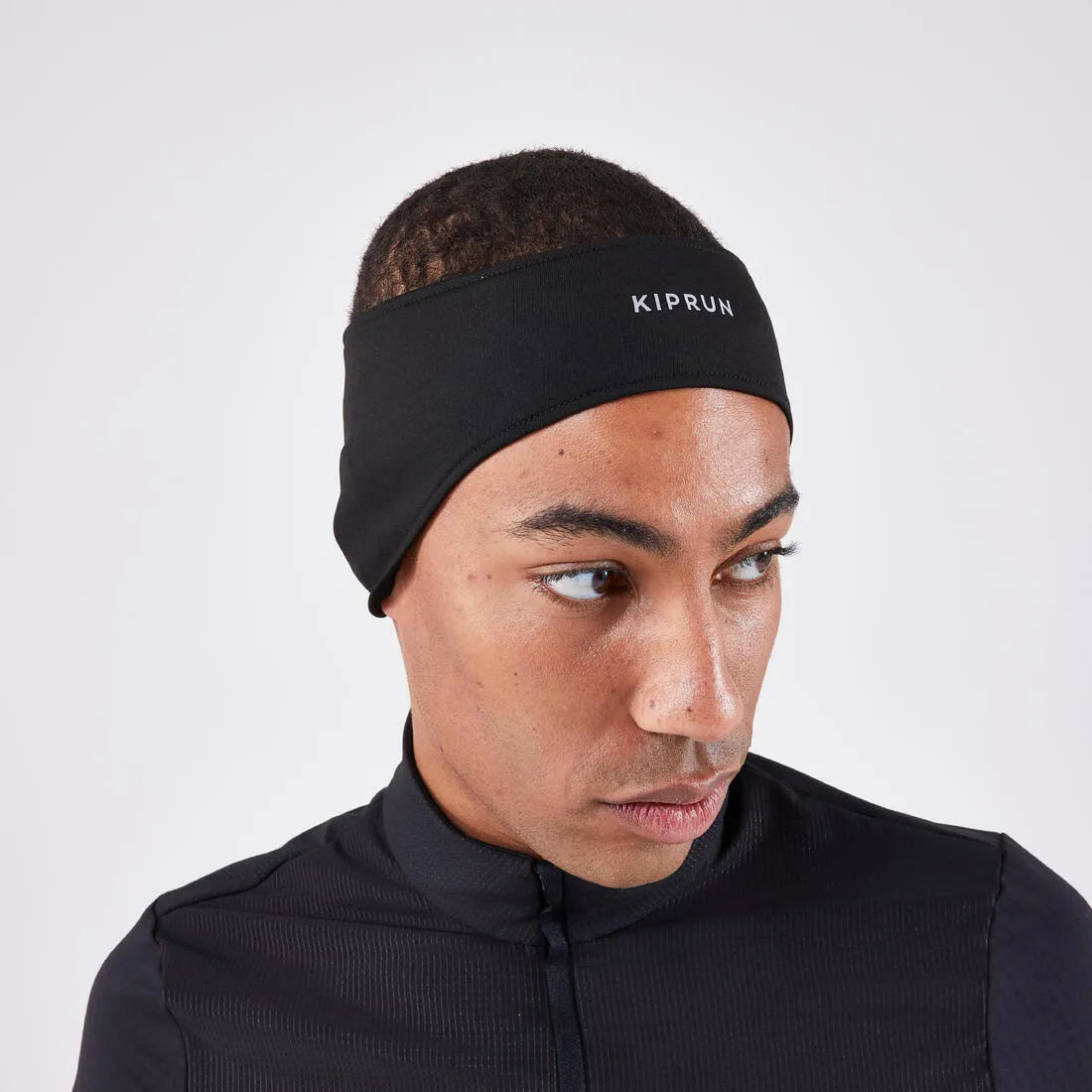 Bandeau running chaud Homme Femme - KIPRUN Warm noir