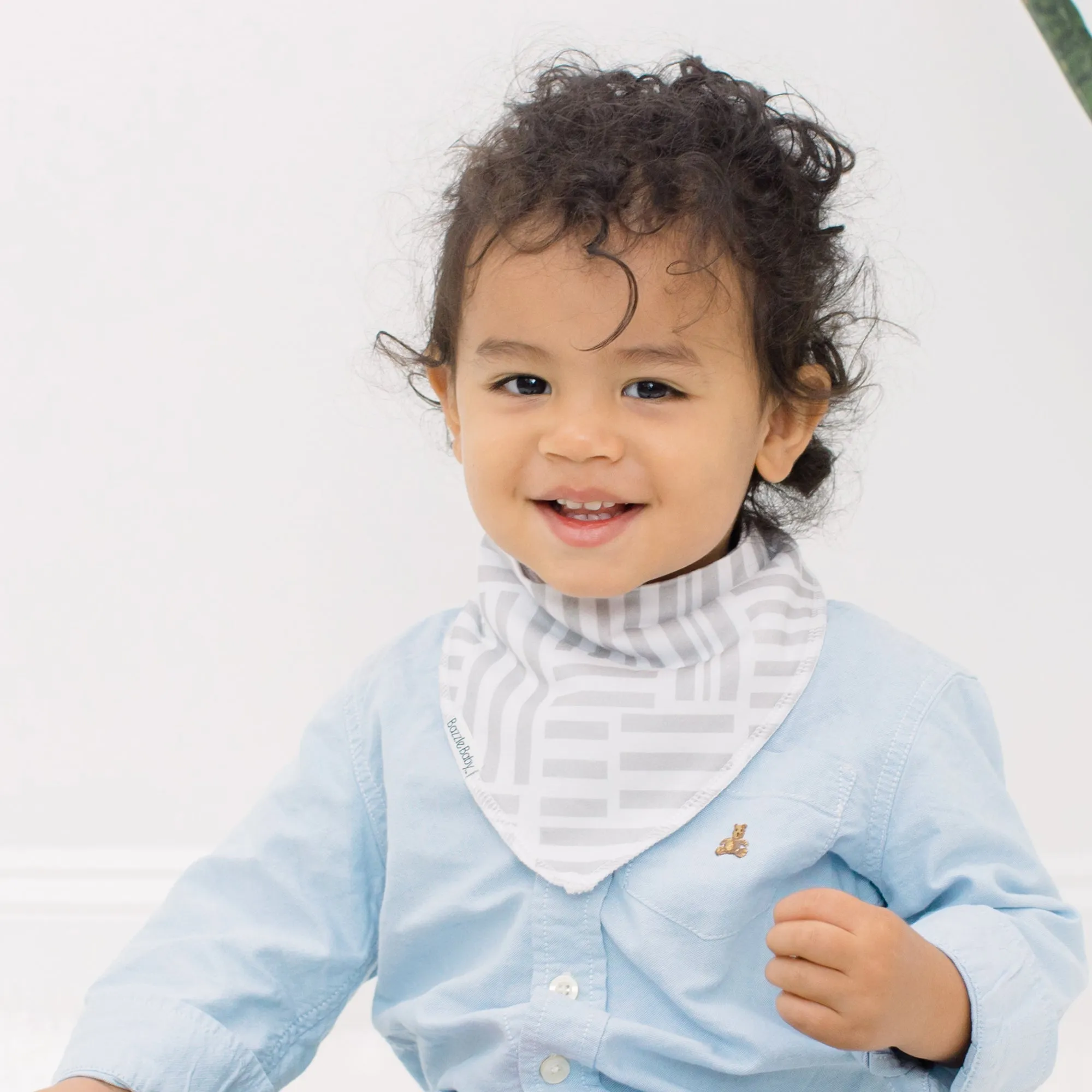 Bazzle Baby Hayden Bandana Bib 8-Pack - Black, Grey, White - Unisex