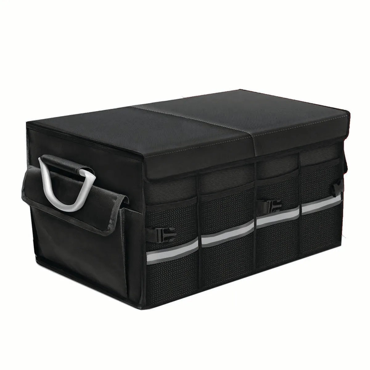 Big Trunk Organizer, Cargo Organizer SUV Trunk Storage Waterproof Collapsible Durable Multi Compartments LM12994