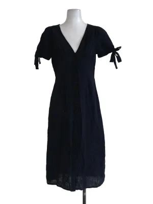 Black Plain Woven Bodycon Dress