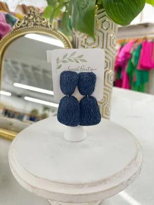 Blue Woven Earrings *Final Sale*