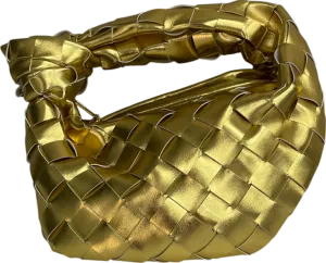 boohoo Metallic Knot Woven Grab Bag