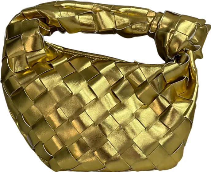 boohoo Metallic Knot Woven Grab Bag