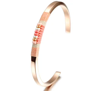 C-shaped color woven bracelet-NSB1538ST