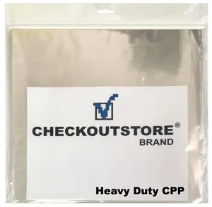 CheckOutStore Clear Plastic CPP Sleeves for 12" LP Vinyl 33 RPM Records (Inner Sleeve)