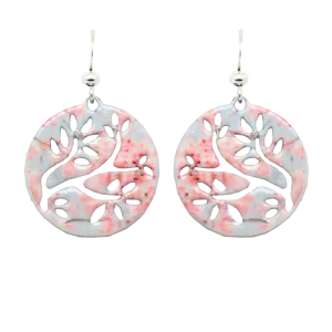 Cherry Blossoms Spring Tree Earrings, sterling silver French Hooks, Item# 2287