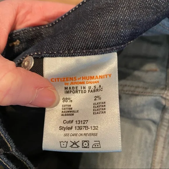 Citizens of Humanity Hutton mid rise wide leg Jean Size 4
