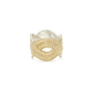 Classic Woven Band Ring - Gold