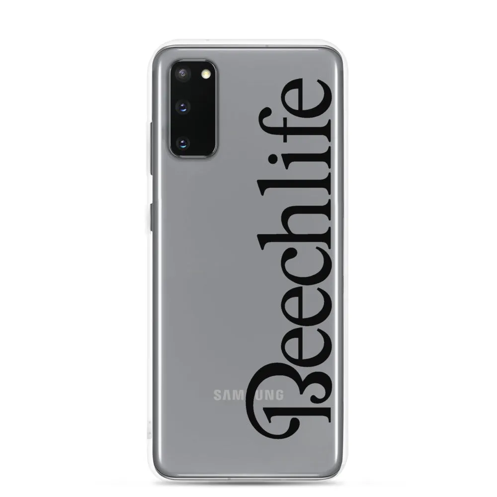Clear Beechlife Samsung (All S20 Versions) Phone Case - Black Font
