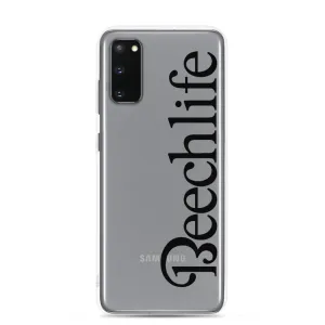 Clear Beechlife Samsung (All S20 Versions) Phone Case - Black Font