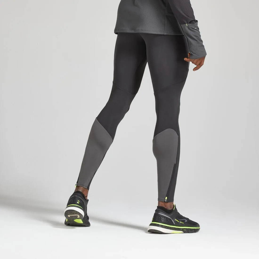 Collant chaud de running Homme - KIPRUN Run 500 Warm Noir