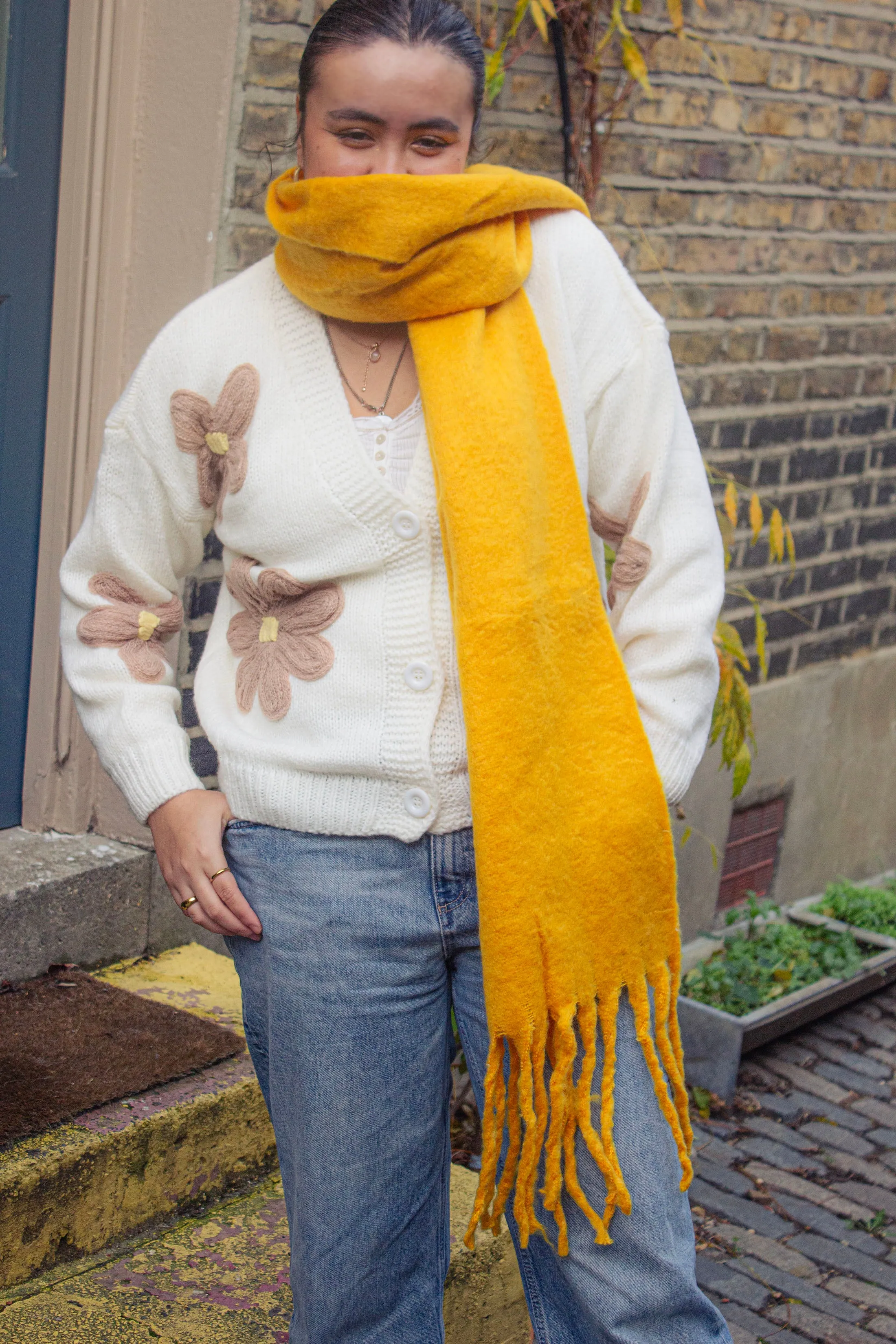 Colour Block Warm Wrap Scarf