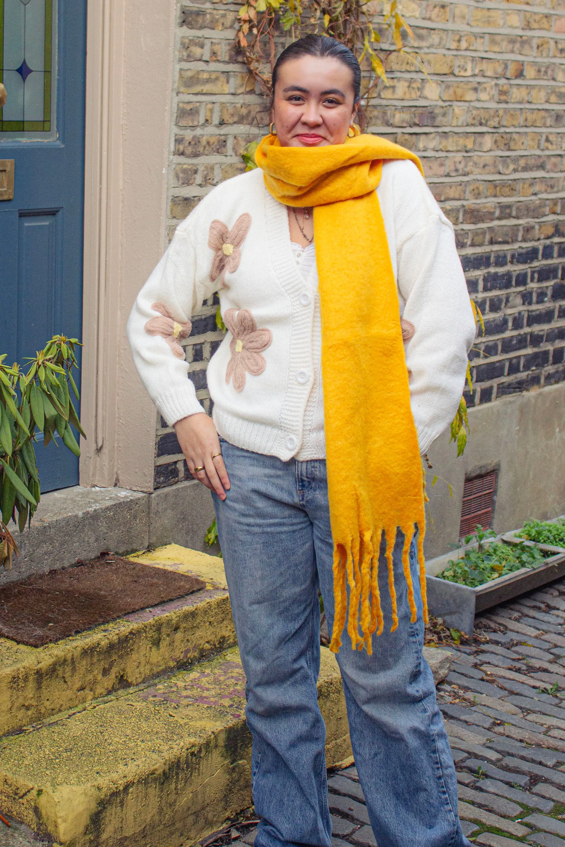 Colour Block Warm Wrap Scarf