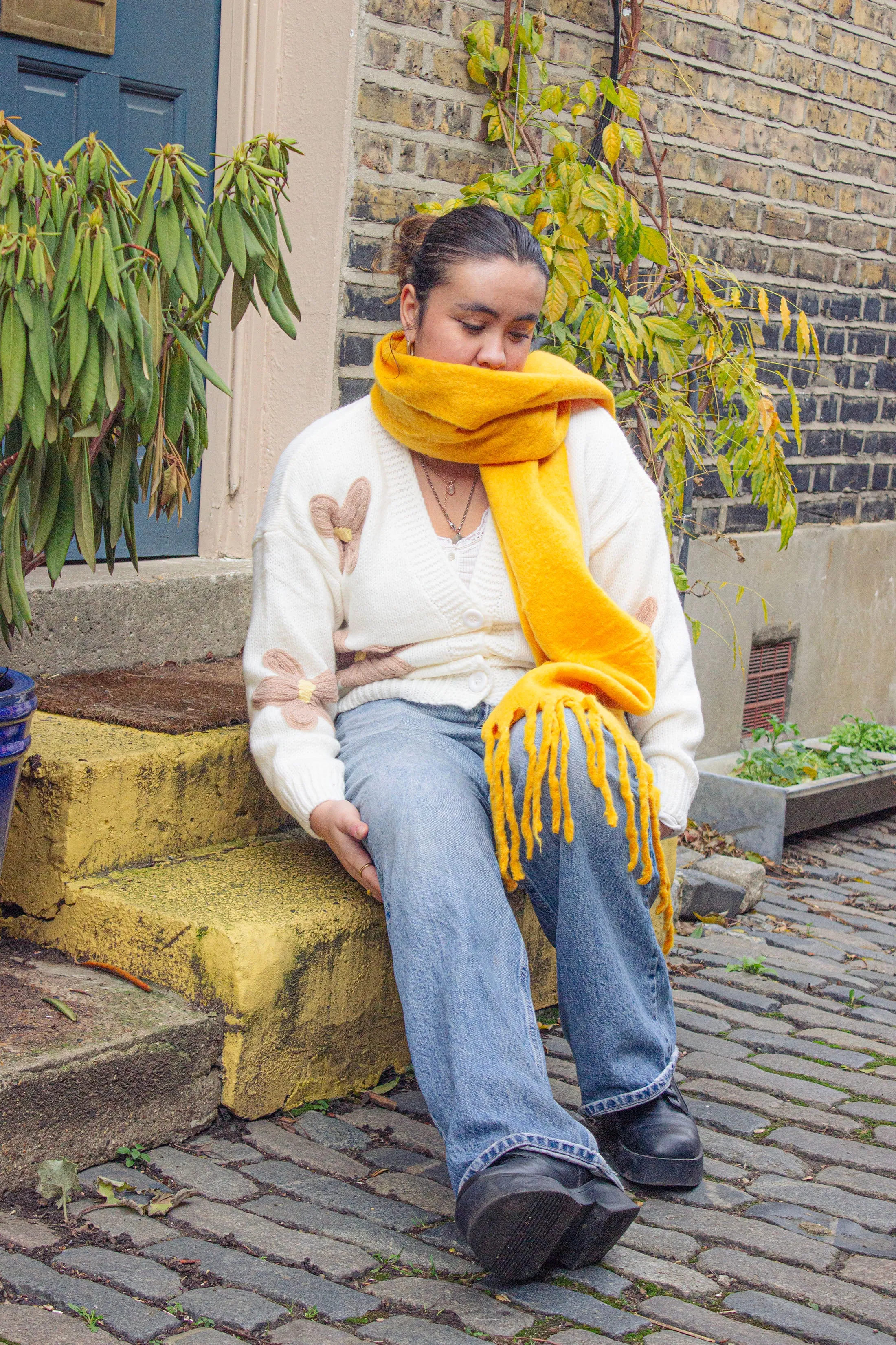 Colour Block Warm Wrap Scarf