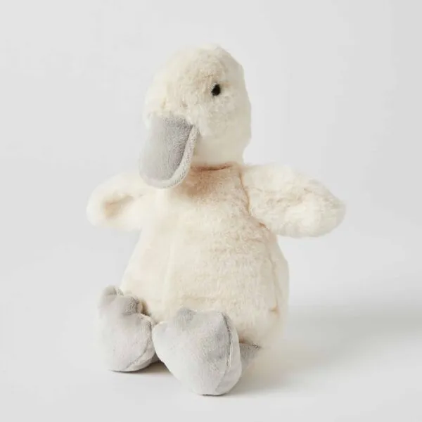 Cream Duck Plush Rattle