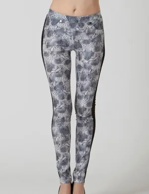 Deluxe Print Sheer Panel Leggings