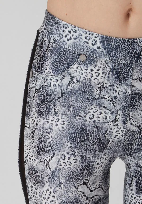 Deluxe Print Sheer Panel Leggings