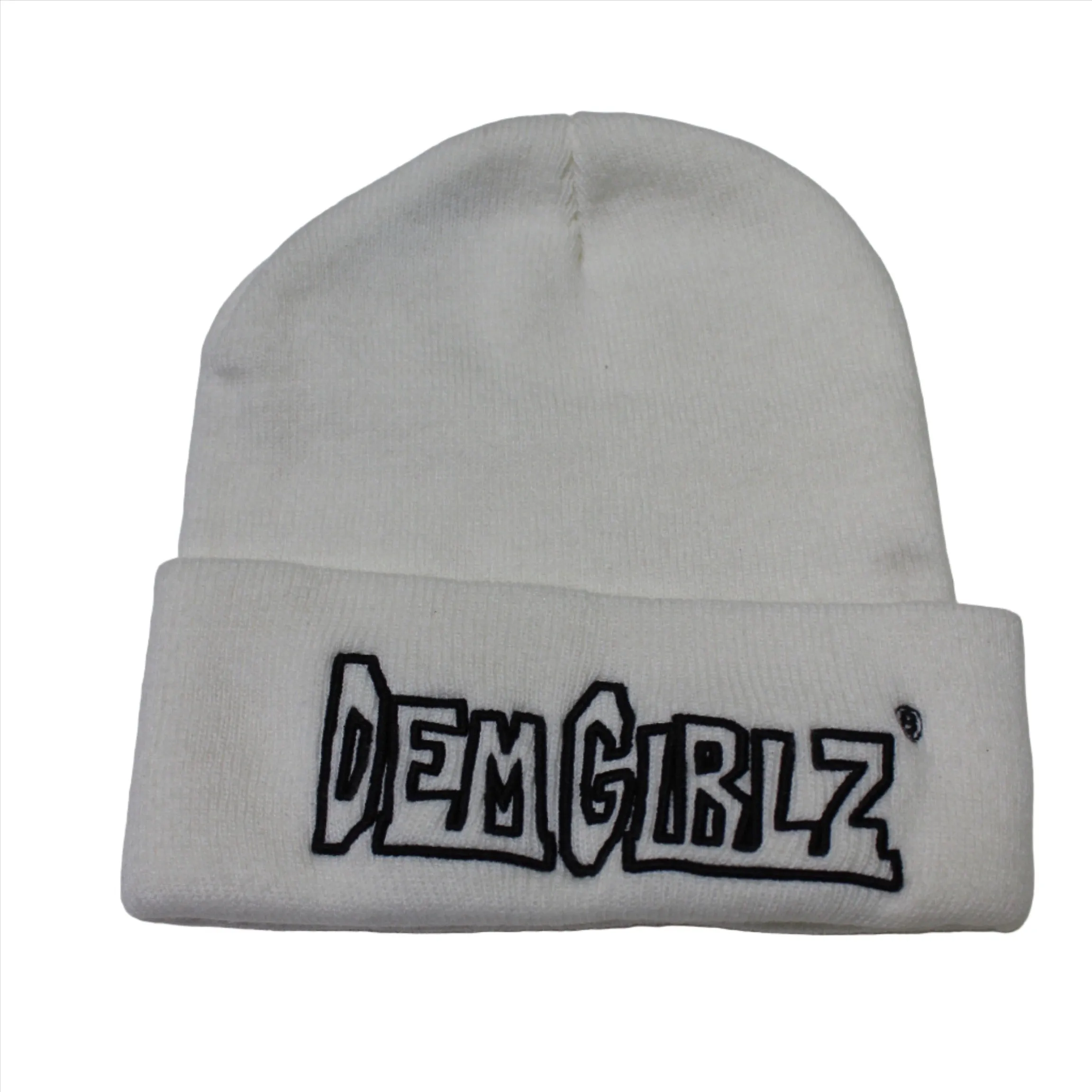 DEM GIRLZ WHITE BEANIE