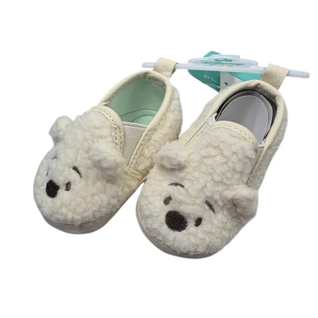 Disney Boy's White Soft Bottom SHOES Size 2 Infant
