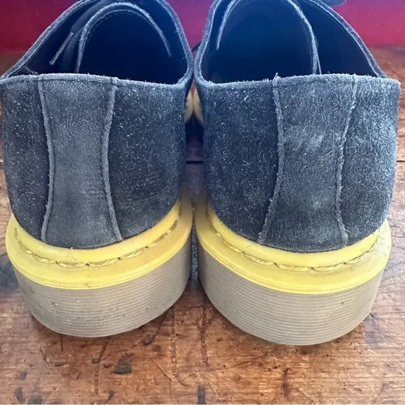 Dr. Martens 1461 Black Suede Contrast Light Colored Sole Size M9/L10/EU42