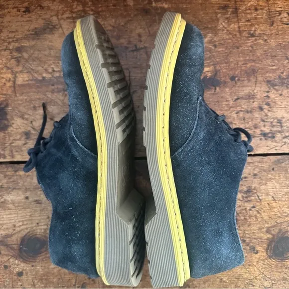 Dr. Martens 1461 Black Suede Contrast Light Colored Sole Size M9/L10/EU42
