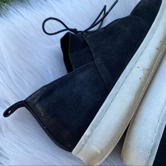 Eileen Fisher black Kipling suede Sneakers lace up shoes 9.5