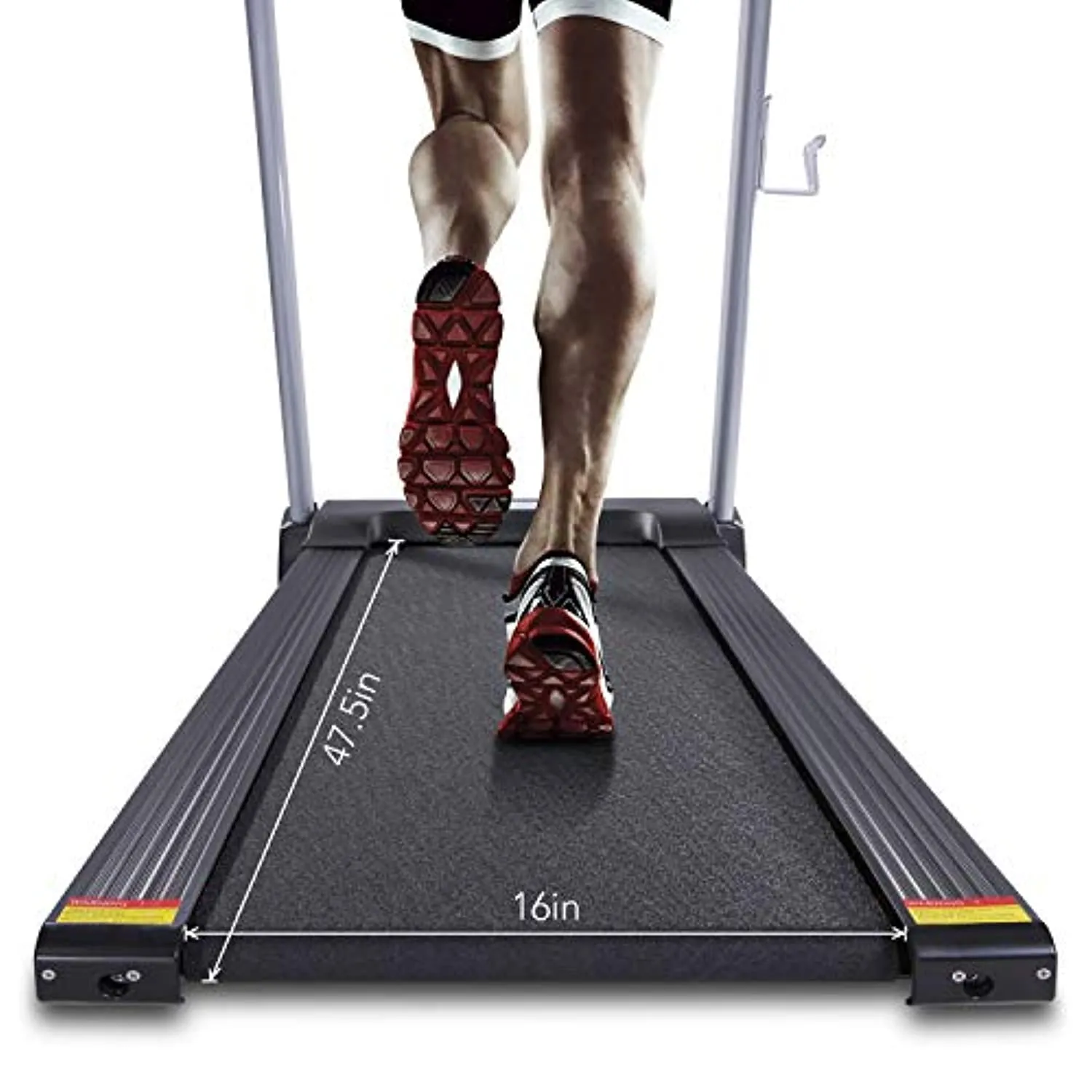 Electric Folding Treadmill 16" Wide Electric Treadmill 3 Levels Manual Incline 15 Pre-Set Programs 8.5 MPH Max Speed Extra-Large Premium LCD Display Novel Out-Looking for Home Use
