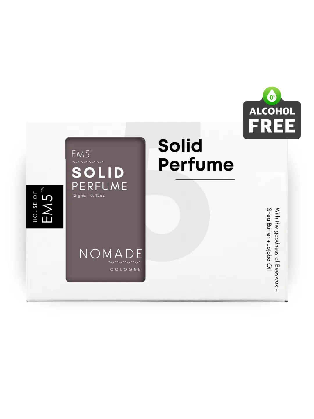 EM5™ Nomade | Solid Perfume for Men & Women | Alcohol Free | Strong lasting fragrance | Amber Oud Spicy | Goodness of Beeswax   Shea Butter