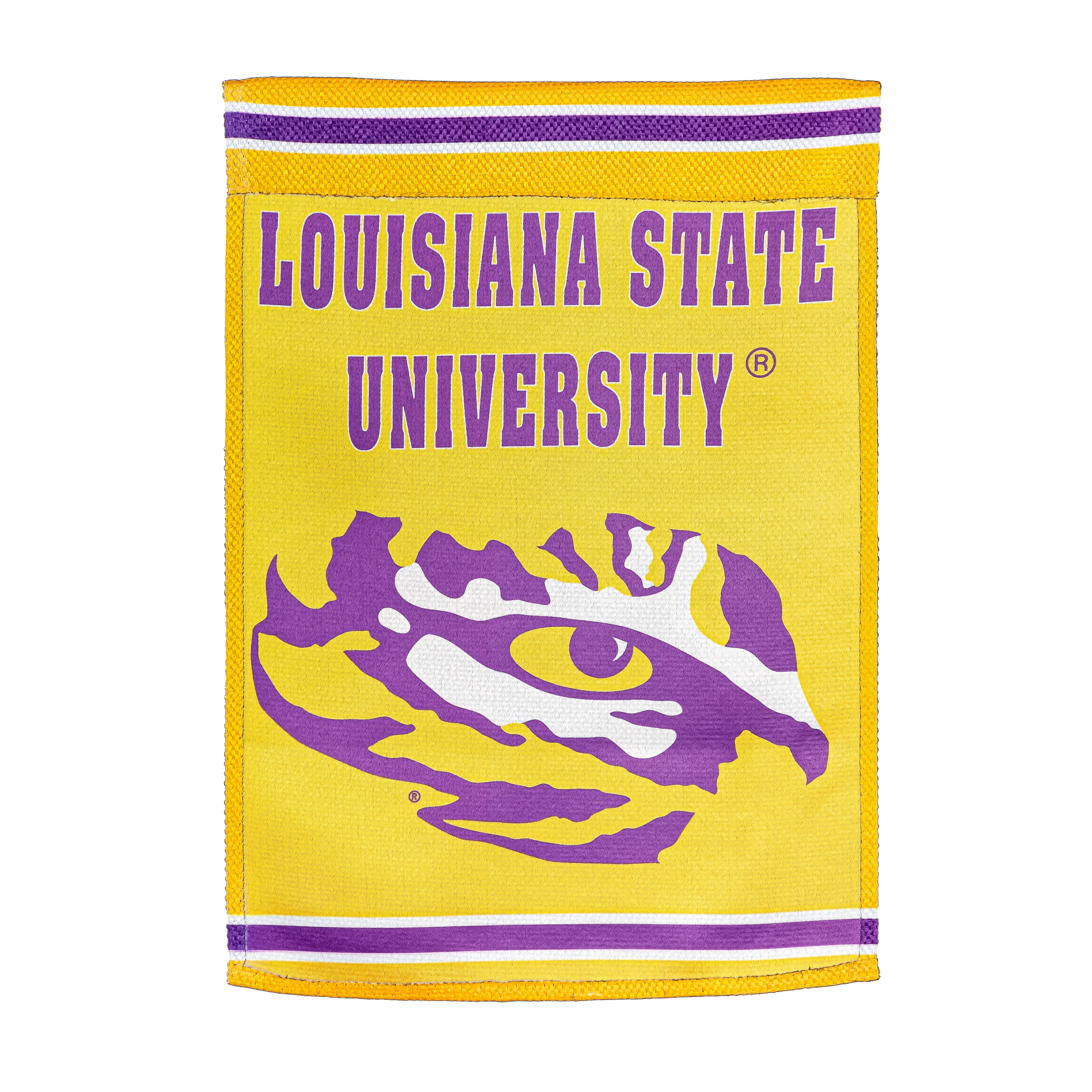 Embossed Suede Flag, House Size, Louisiana State University,13es921