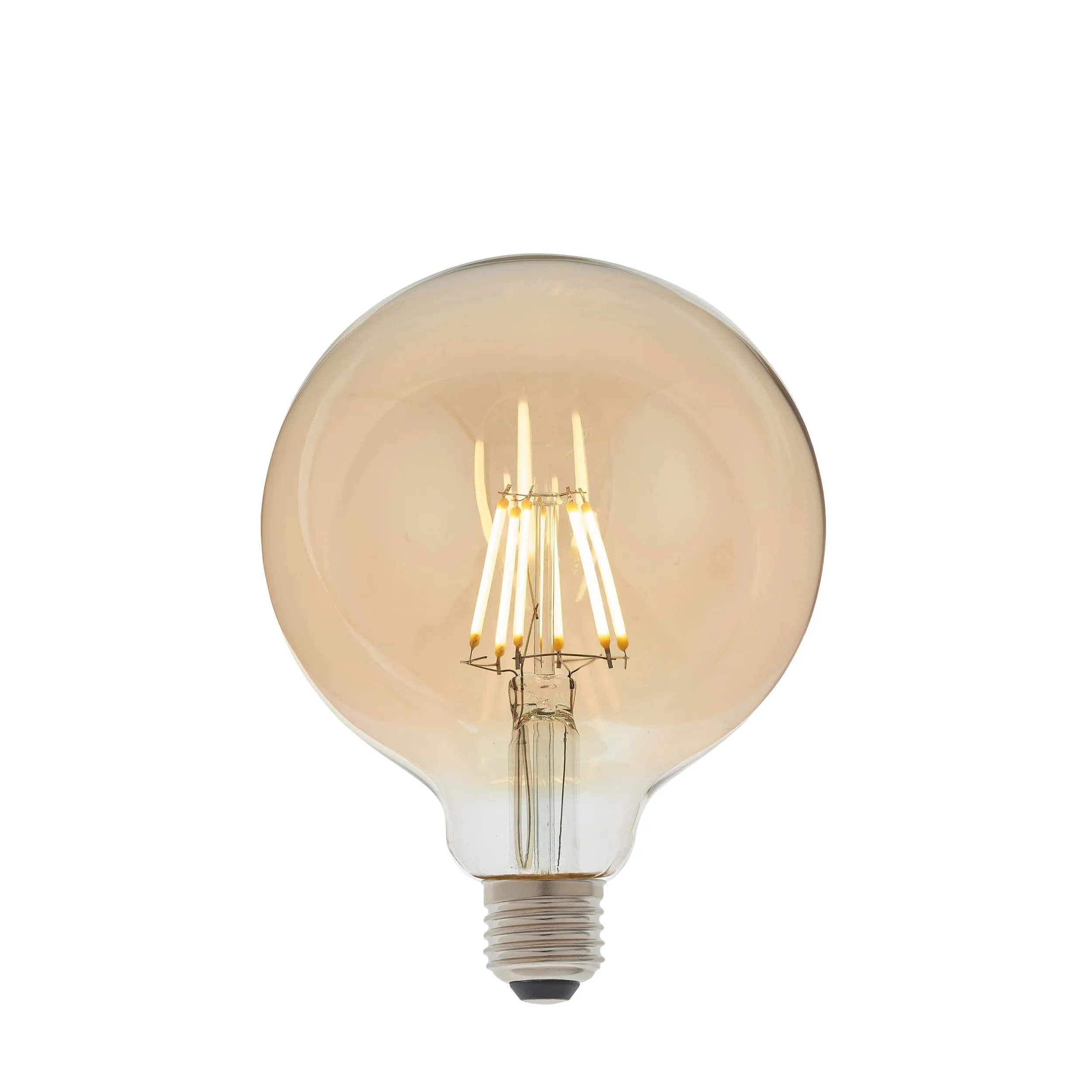 Endon 93031 E27 LED filament globe 1lt Accessory Amber glass 6W LED E27 Warm White
