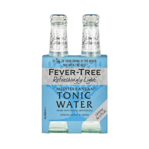 Fever Tree Refreshingly Light Mediterranean Tonic 4x200mL