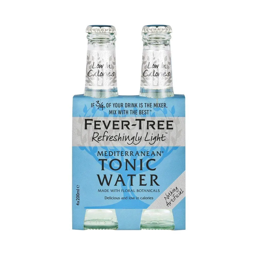 Fever Tree Refreshingly Light Mediterranean Tonic 4x200mL