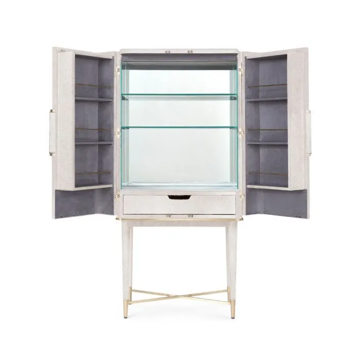 Florian Tall Bar Cabinet - White