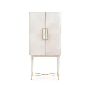 Florian Tall Bar Cabinet - White