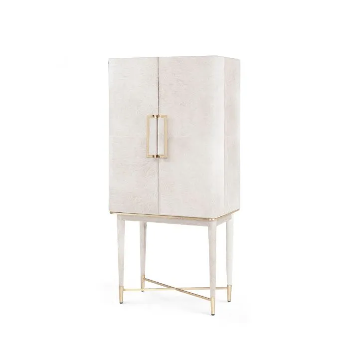 Florian Tall Bar Cabinet - White