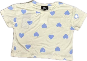 FLOWERS BY ZOE- YELLOW BLUE HEART TEE