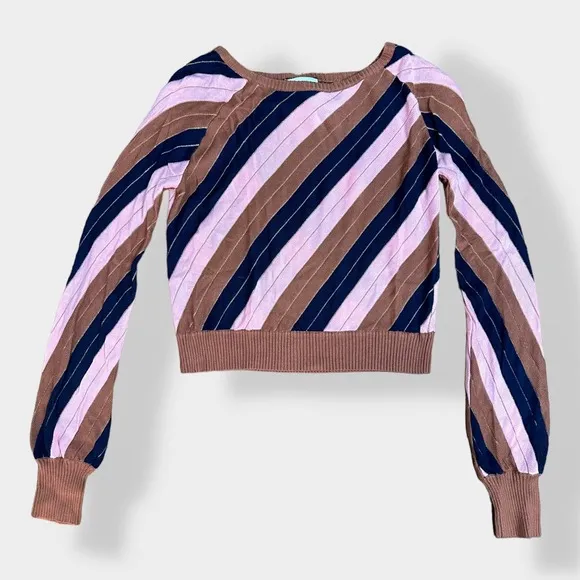 Foxiedox Striped Knit Skirt and Crop‎ Top Set Size S