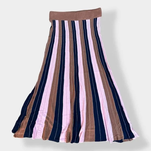 Foxiedox Striped Knit Skirt and Crop‎ Top Set Size S